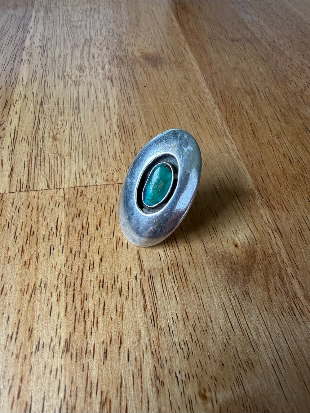 Wide Dome Silver-Tone Statement Ring